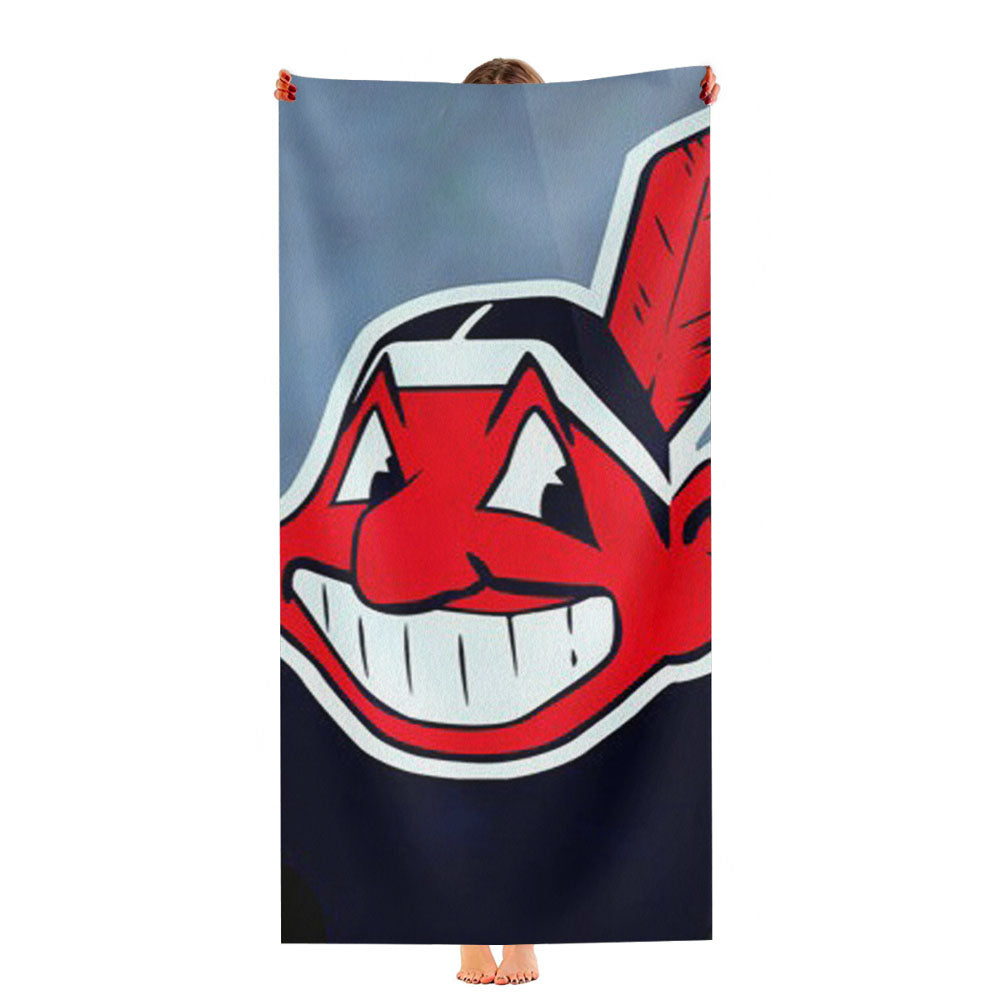 Cleveland Indians Mlb Sport Logo Ultra-Soft Luxury Bathroom Towels