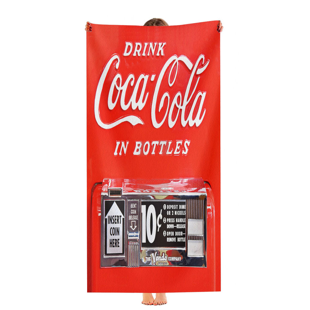 Coca Cola Pop Bottle Dispensing Machine Ultra-Soft Luxury Bathroom Towels