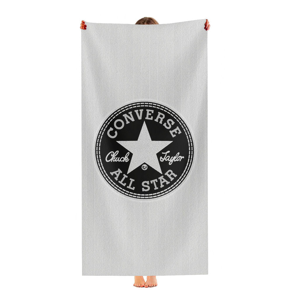 Converse Allstar Logo White Ultra-Soft Luxury Bathroom Towels