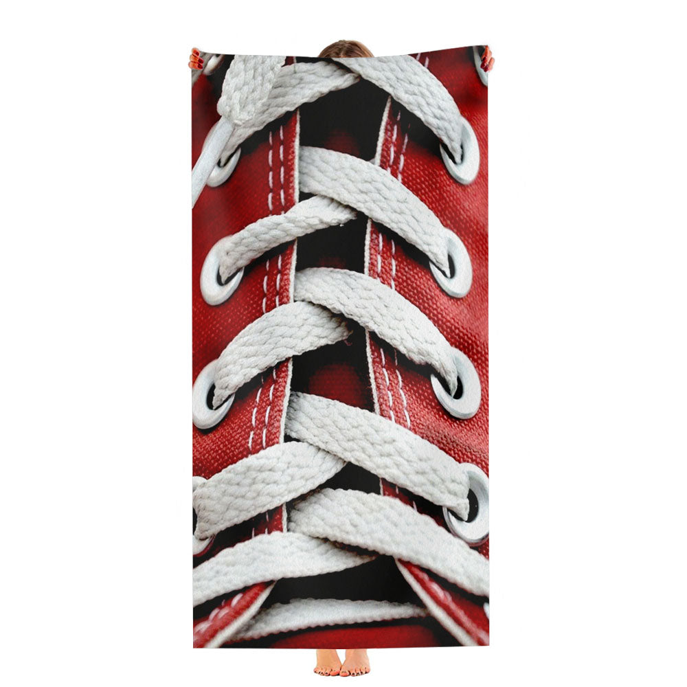 Converse Red Shoelace Of High Waist Ultra-Soft Luxury Bathroom Towels