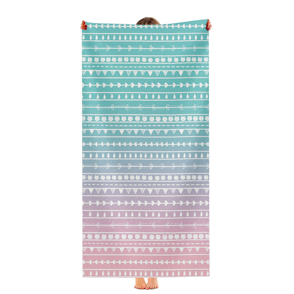 Cute Cat Pattern Ultra-Soft Luxury Bathroom Towels