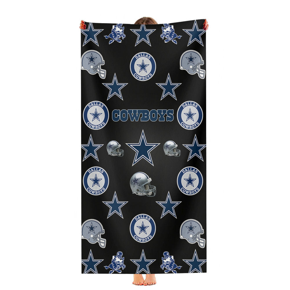 Dallas Cowboys Logo Pattern Ultra-Soft Luxury Bathroom Towels