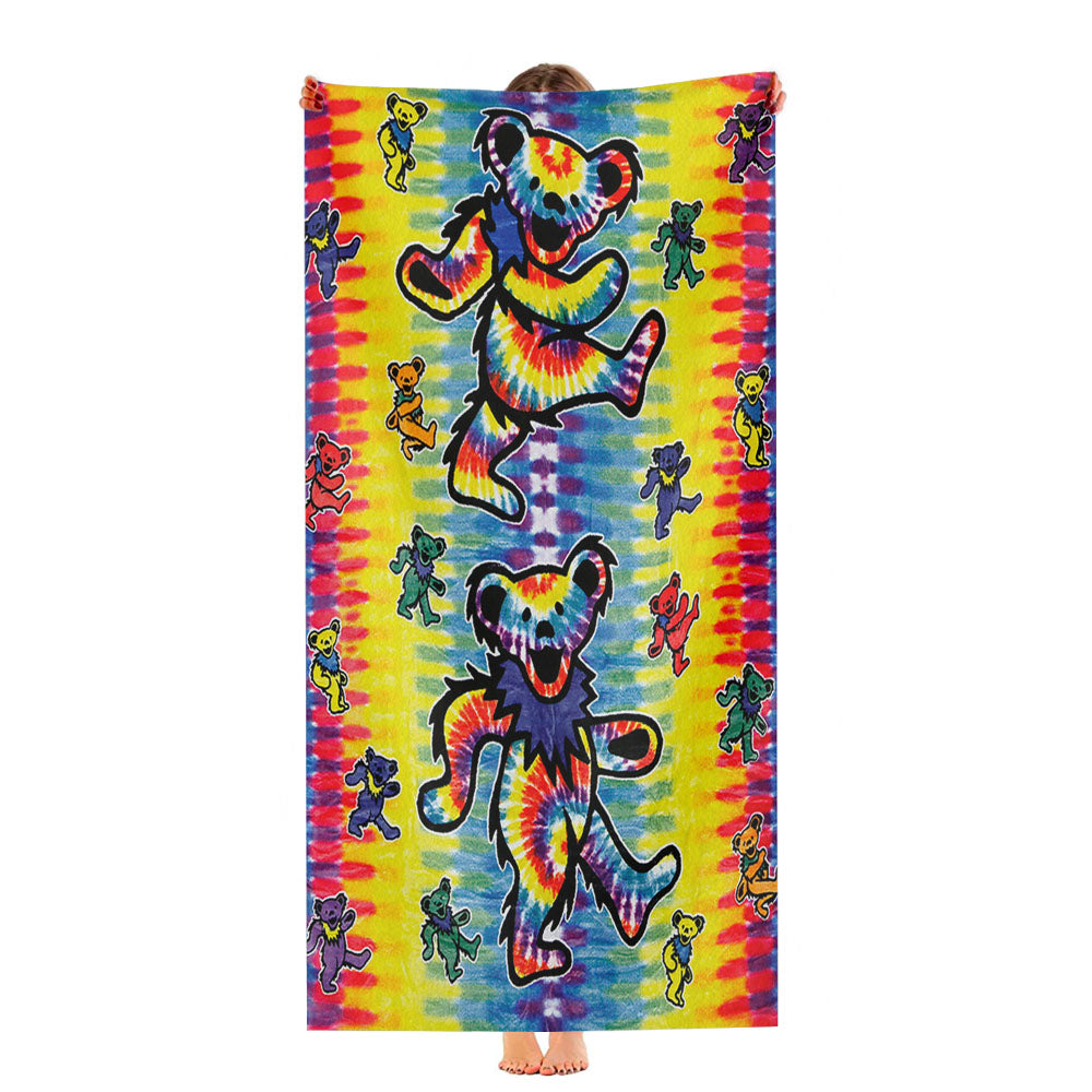 Dancing Bears Grateful Dead Colorfull Ultra-Soft Luxury Bathroom Towels
