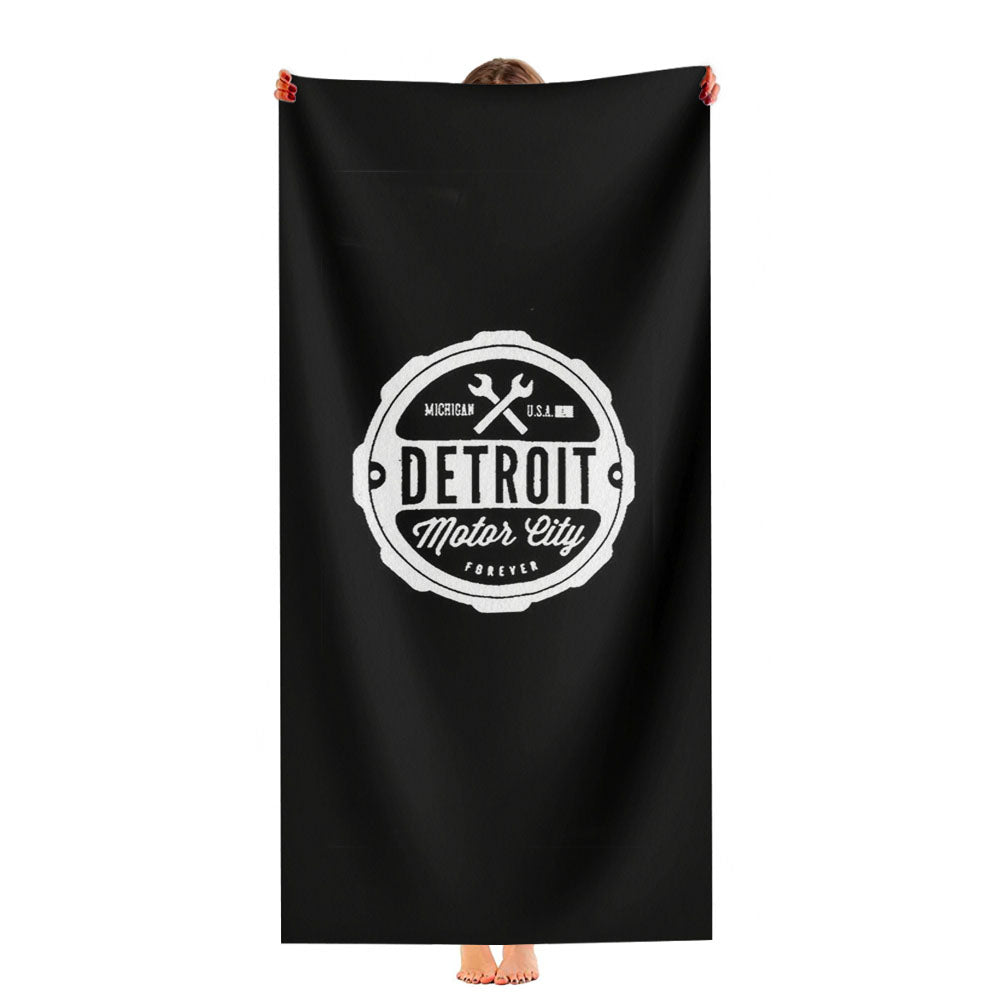 Detroit Motor City Forever Michigan Rock City Ultra-Soft Luxury Bathroom Towels