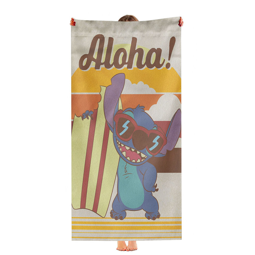 Disney Aloha Stitch Ultra-Soft Luxury Bathroom Towels