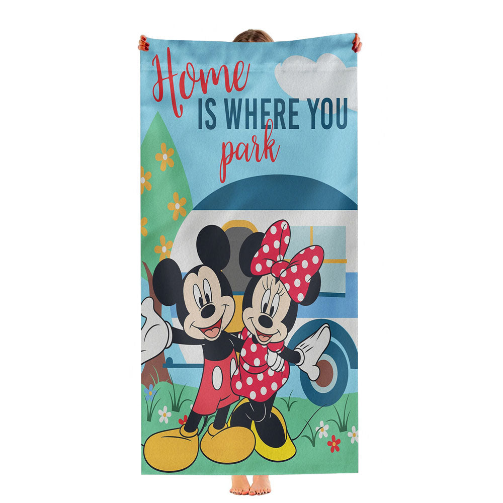 Disney Home Is Where You Park Mickey And Minnie Ultra-Soft Luxury Bathroom Towels