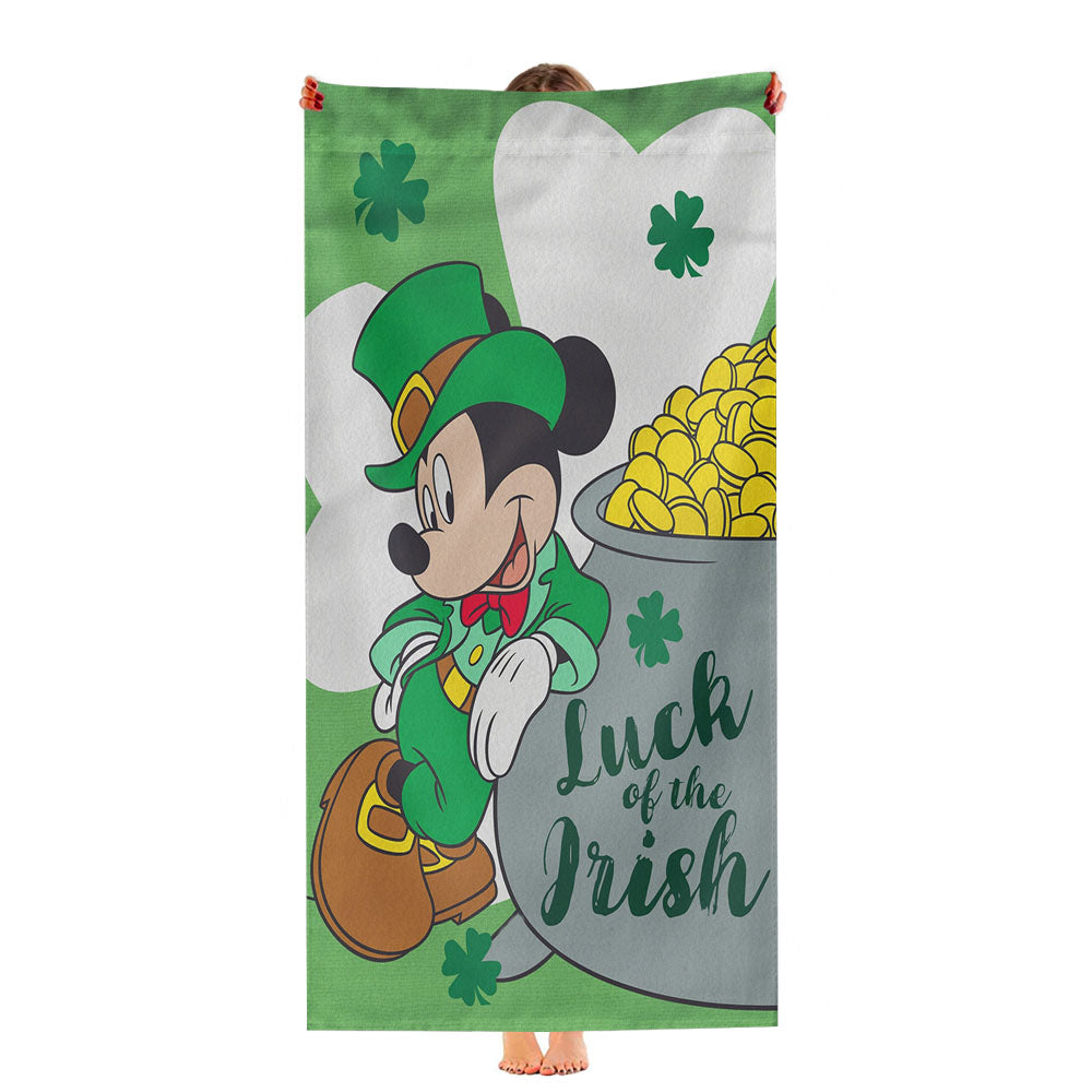 Disney Mickey Luck Of The Irish Ultra-Soft Luxury Bathroom Towels