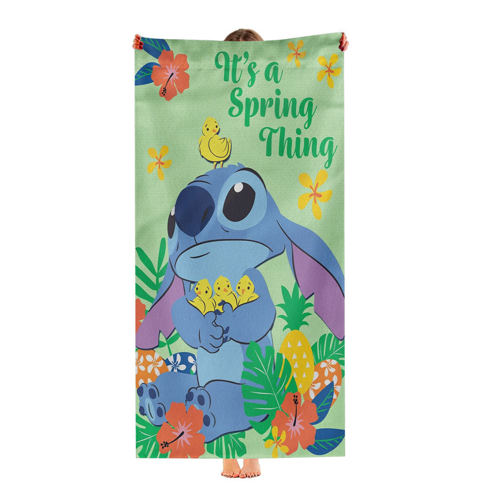 Disney Stitch Spring Ultra-Soft Luxury Bathroom Towels