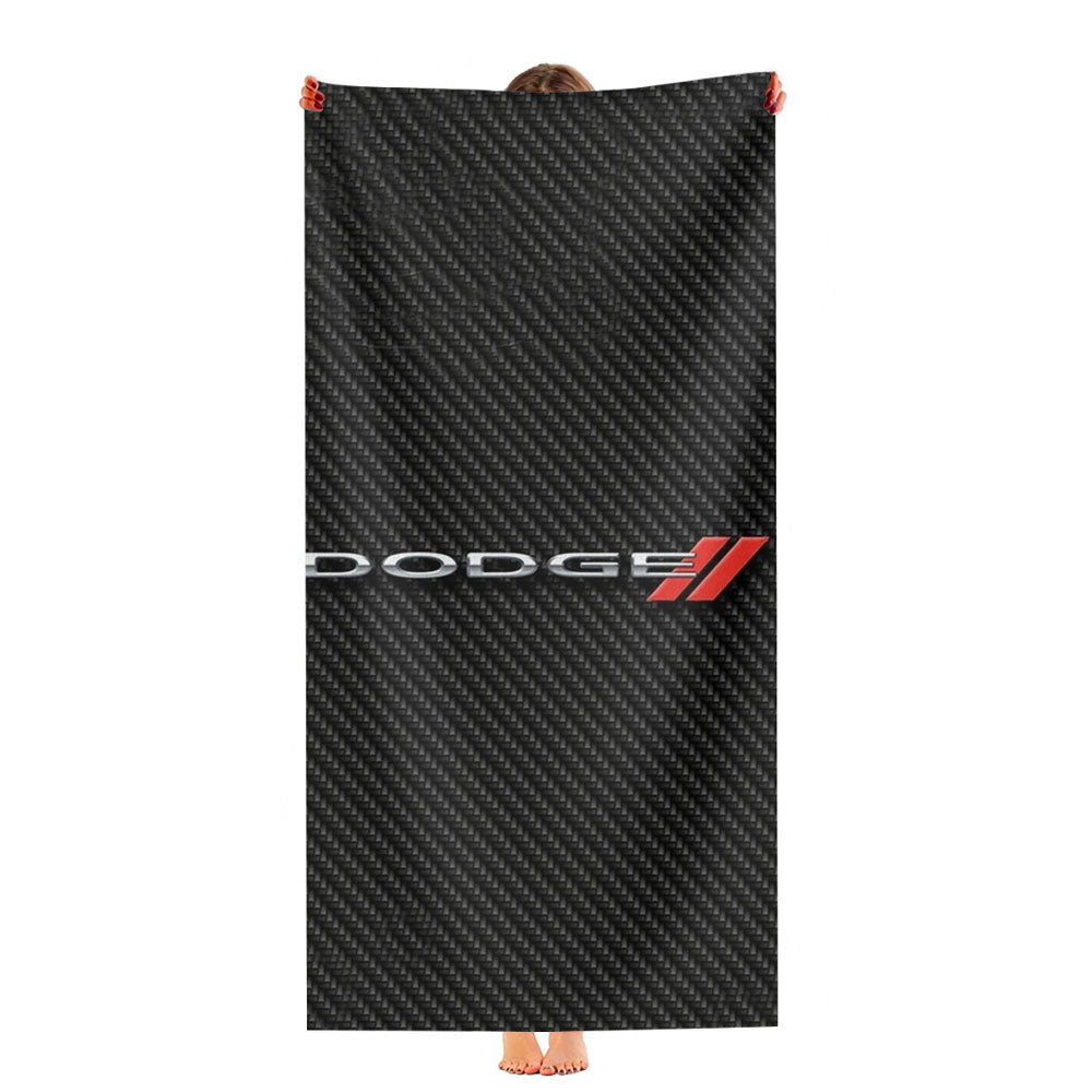 Dodge Car Logo Carbon Ultra-Soft Luxury Bathroom Towels