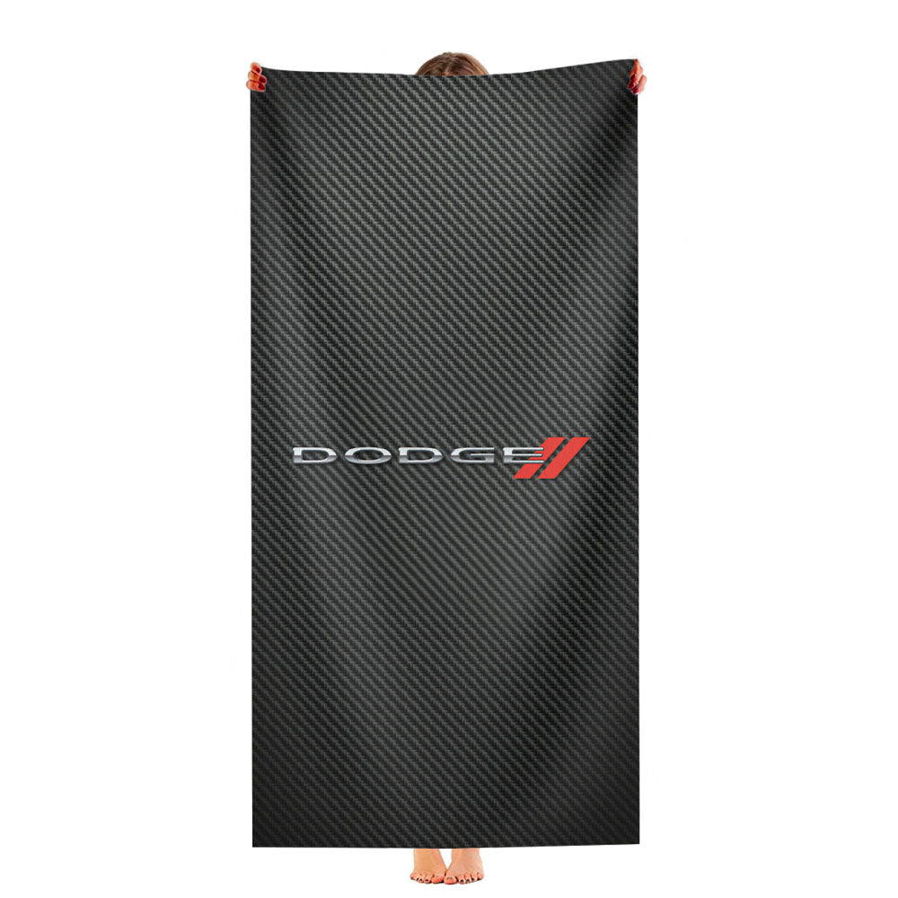 Dodge Carbon Fiber Logo Ultra-Soft Luxury Bathroom Towels