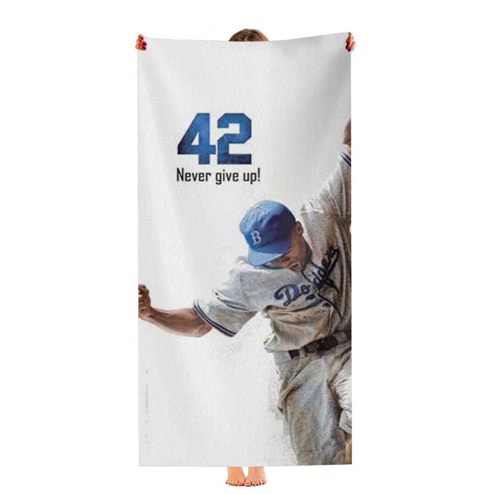 Dodgers 42 Poster Ultra-Soft Luxury Bathroom Towels