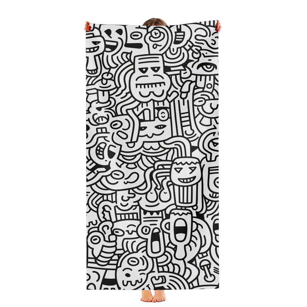 Doodles 1 Ultra-Soft Luxury Bathroom Towels