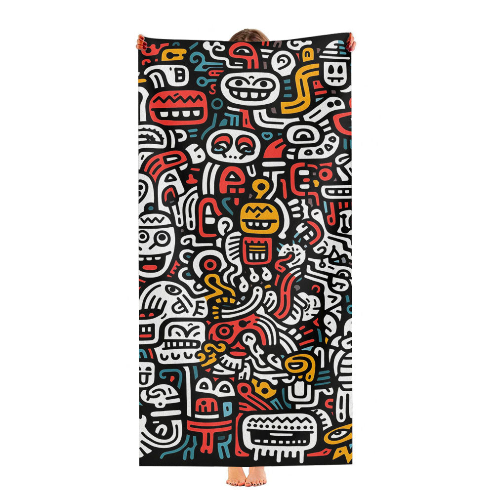 Doodles 3 Ultra-Soft Luxury Bathroom Towels