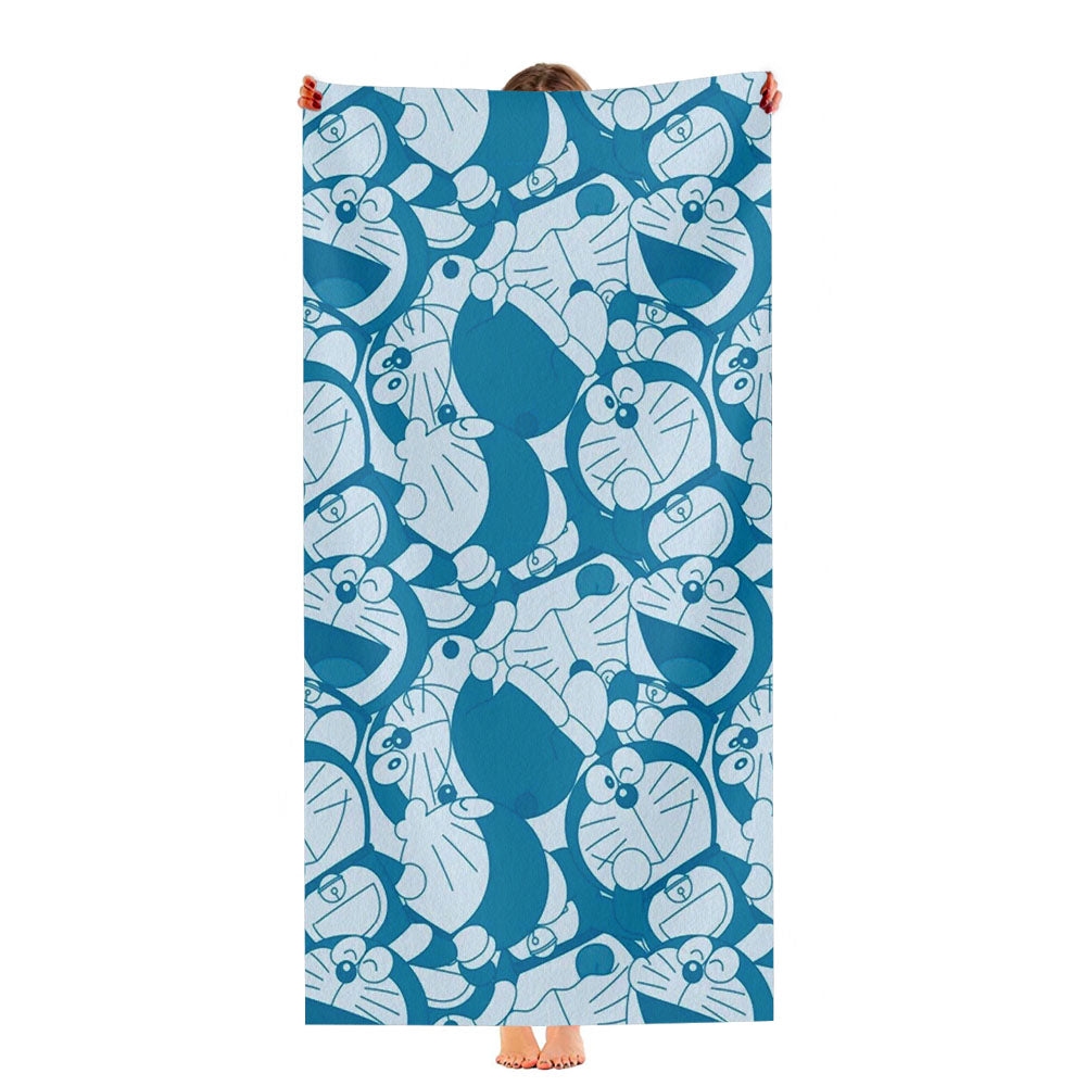 Doraemon Cartoon Pattern Ultra-Soft Luxury Bathroom Towels