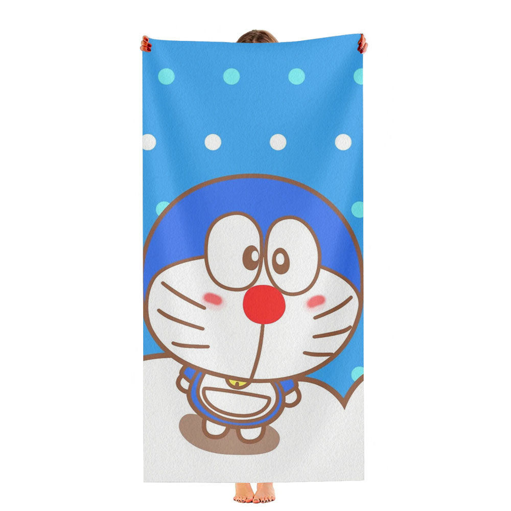 Doraemon Dot Pattern Ultra-Soft Luxury Bathroom Towels
