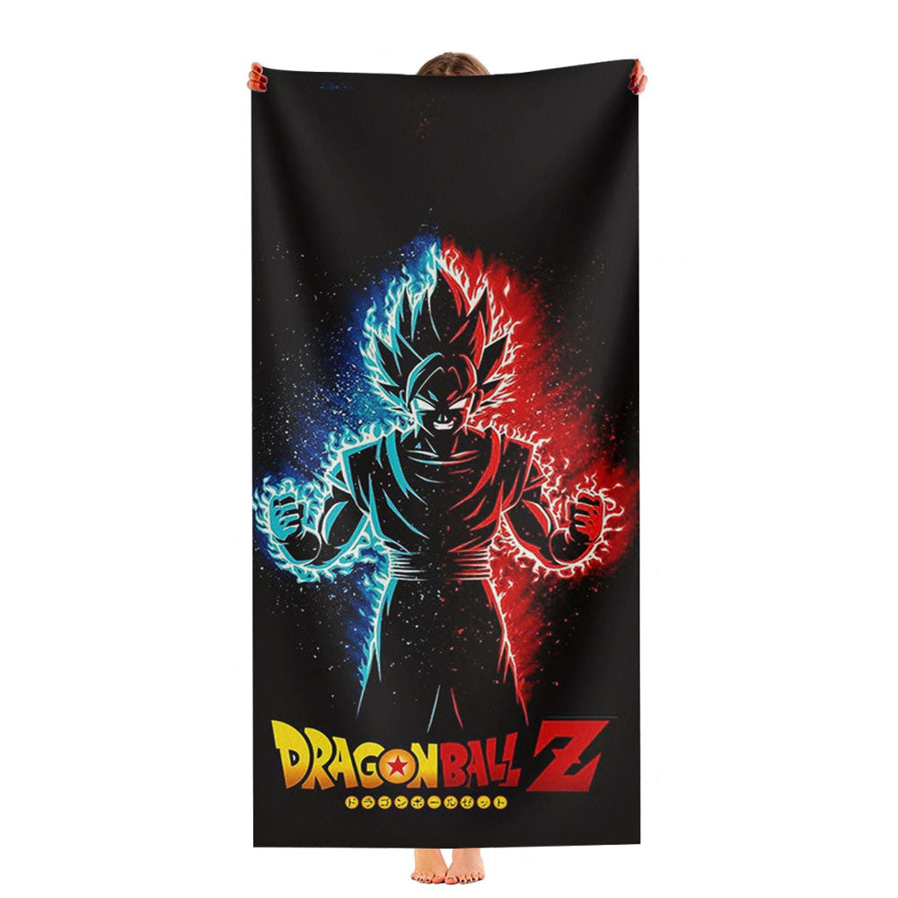 Dragon Ball Z Black 1 Ultra-Soft Luxury Bathroom Towels