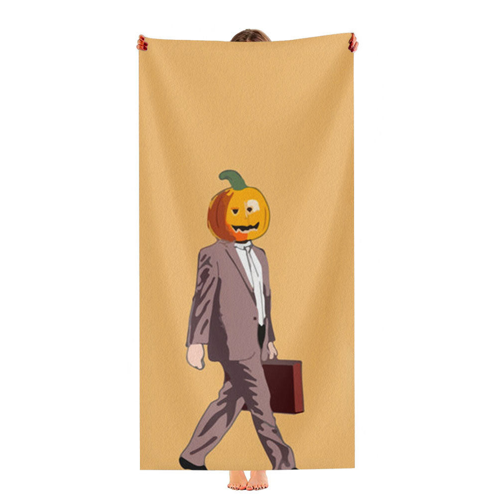 Dwight Pumpkin Head Ultra-Soft Luxury Bathroom Towels