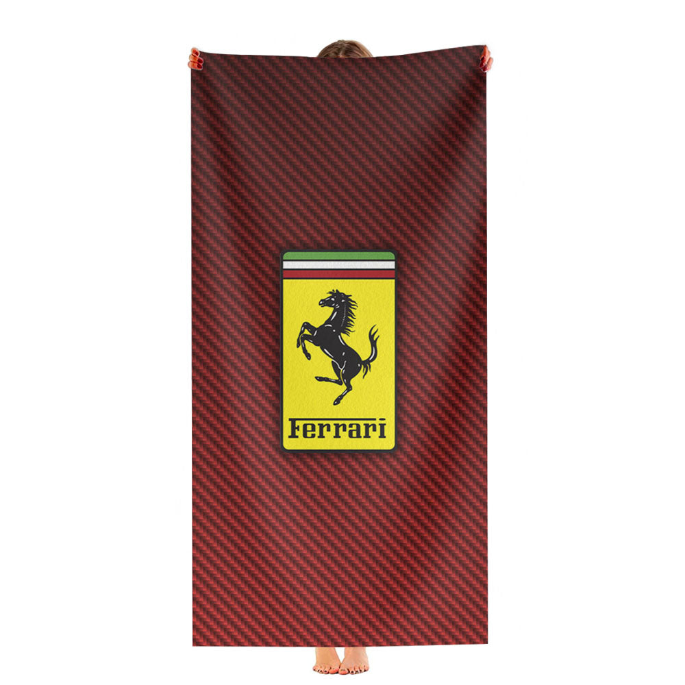 Ferrari Red Carbon Fiber Ultra-Soft Luxury Bathroom Towels