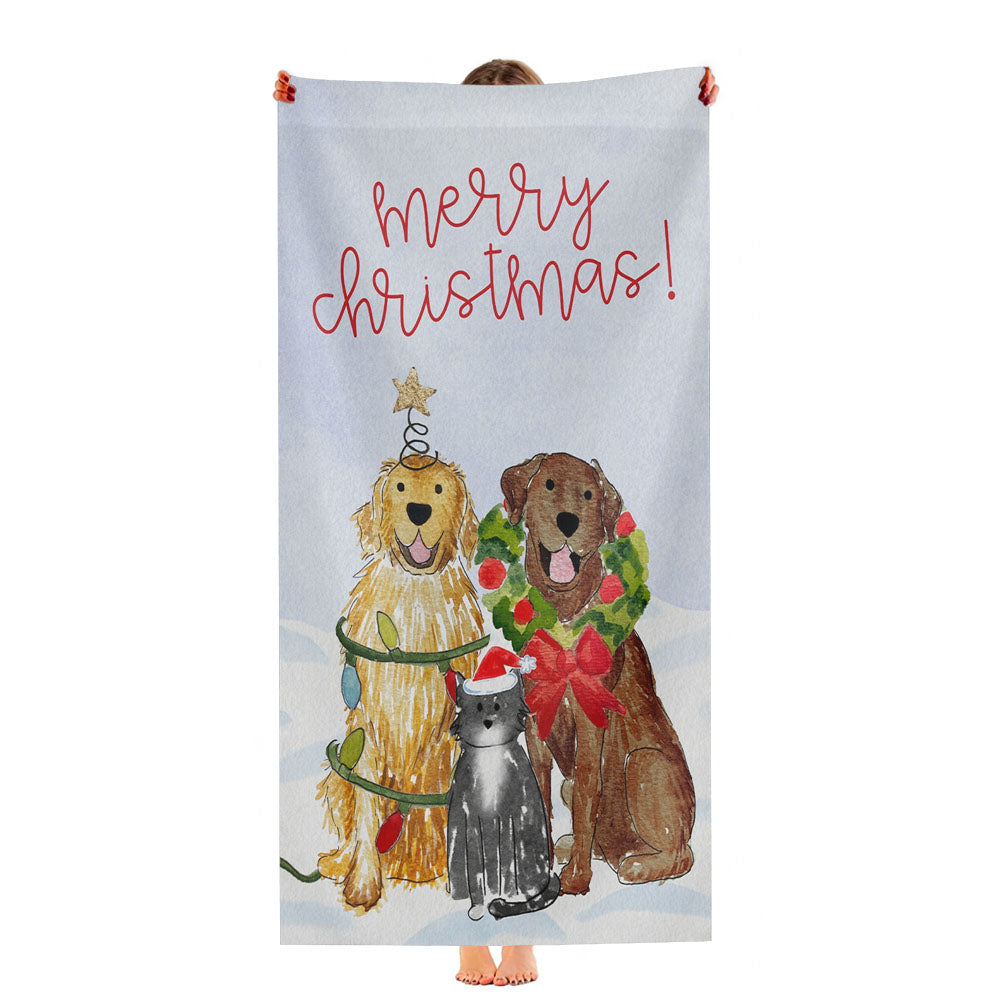 Festive Christmas Mix And Match Pet Ultra-Soft Luxury Bathroom Towels