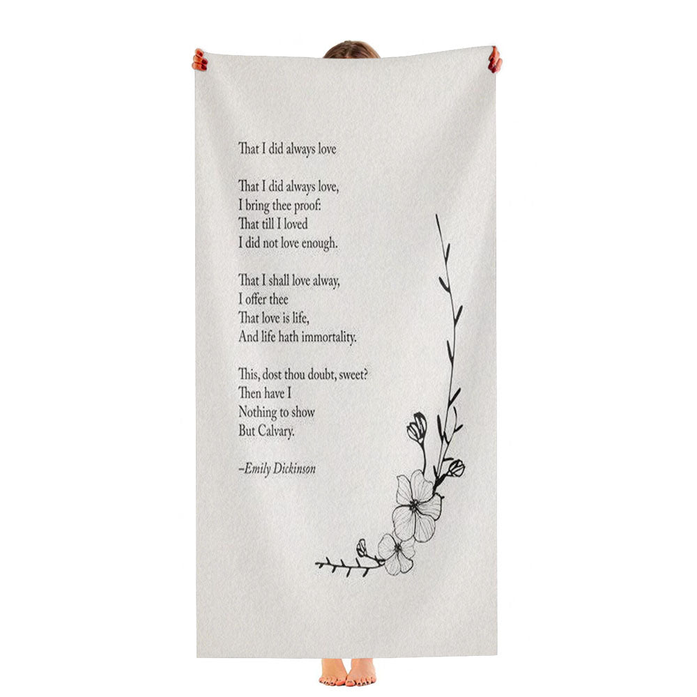 Flower Poem Ultra-Soft Luxury Bathroom Towels