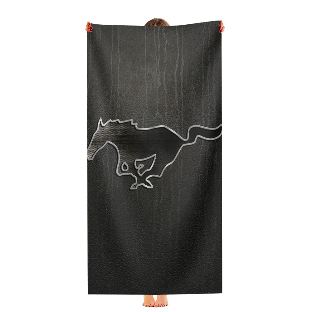 Ford Mustang Background Image Ultra-Soft Luxury Bathroom Towels