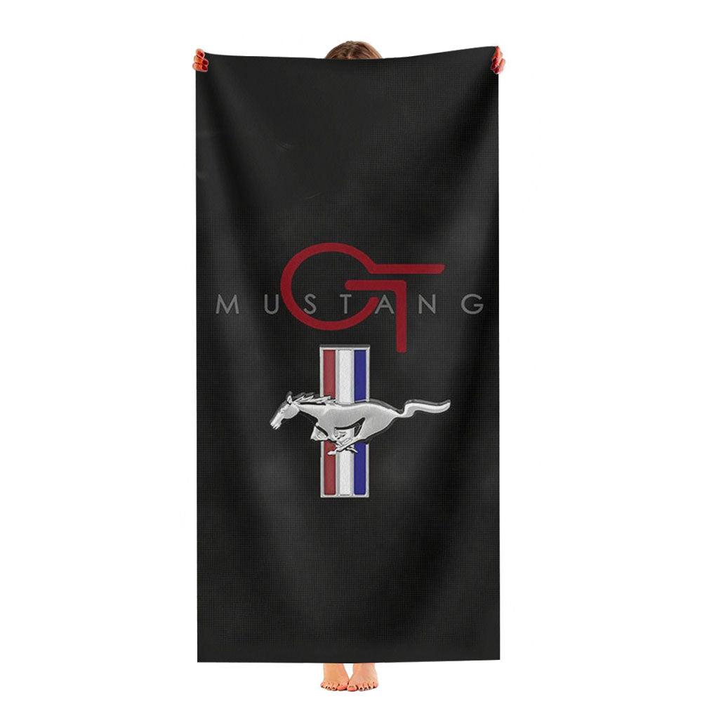 Ford Mustang Gt Logo Ultra-Soft Luxury Bathroom Towels