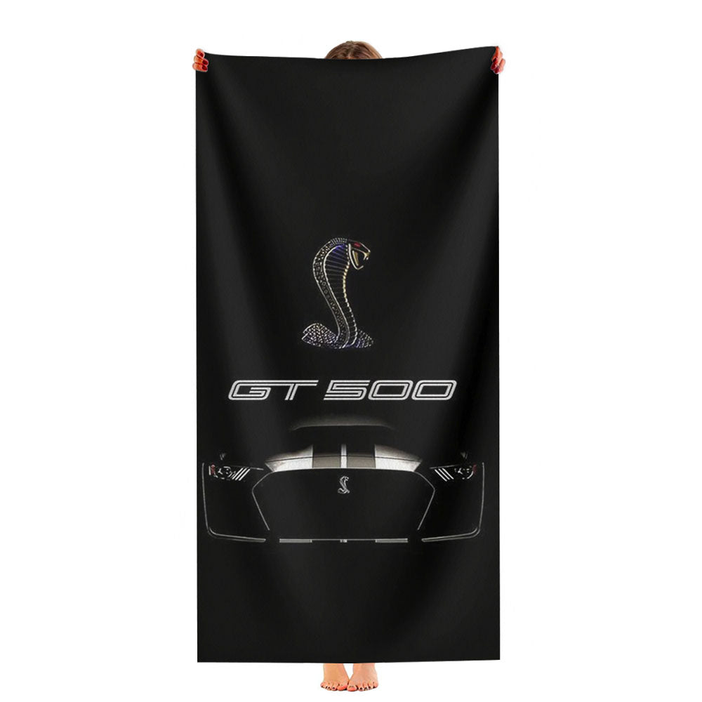 Ford Mustang Shelby Cobra Black Ultra-Soft Luxury Bathroom Towels
