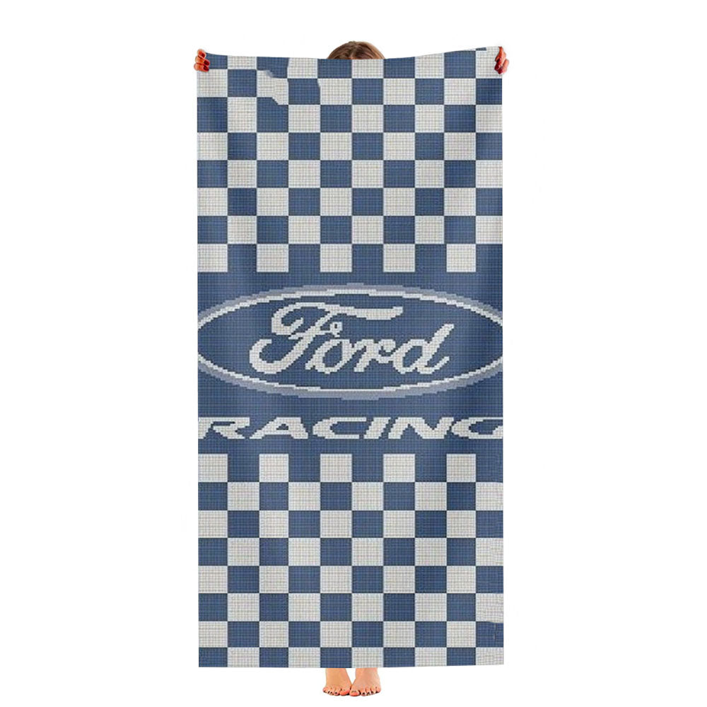 Ford Racing Pattern Ultra-Soft Luxury Bathroom Towels