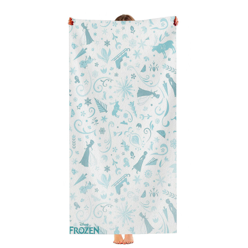 Frozen Pattern Wallpaper 2 Ultra-Soft Luxury Bathroom Towels