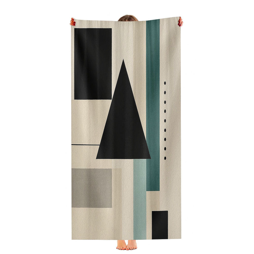 Geometric Triangle And Stripe Ultra-Soft Luxury Bathroom Towels
