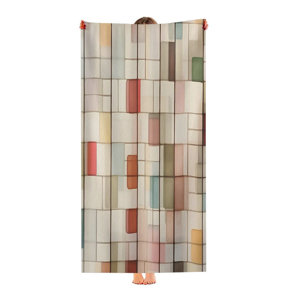 Geometric Watercolor Ultra-Soft Luxury Bathroom Towels