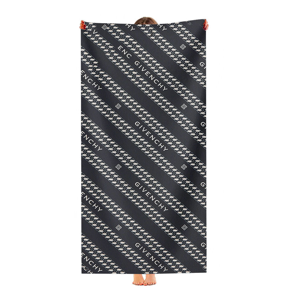 Givenchy Paris Logo Pattern Ultra-Soft Luxury Bathroom Towels