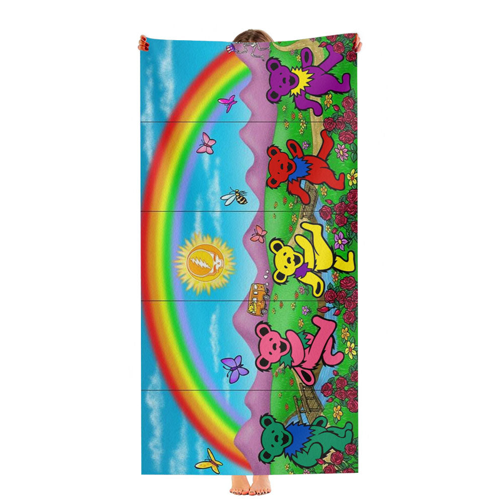 Grateful Dead Rainbow Wallpapers Ultra-Soft Luxury Bathroom Towels