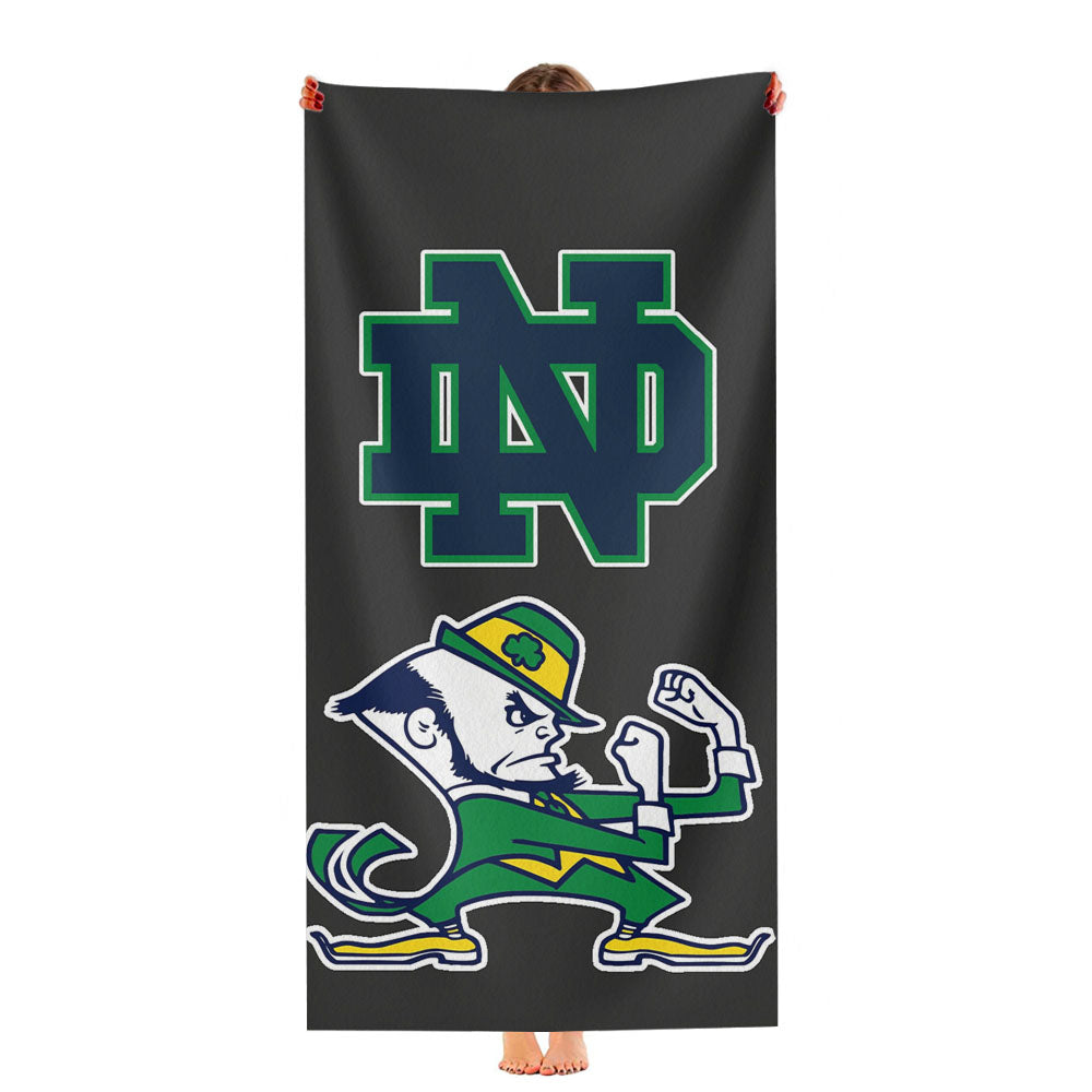 Grey Notre Dame Fighting Irish Ultra-Soft Luxury Bathroom Towels