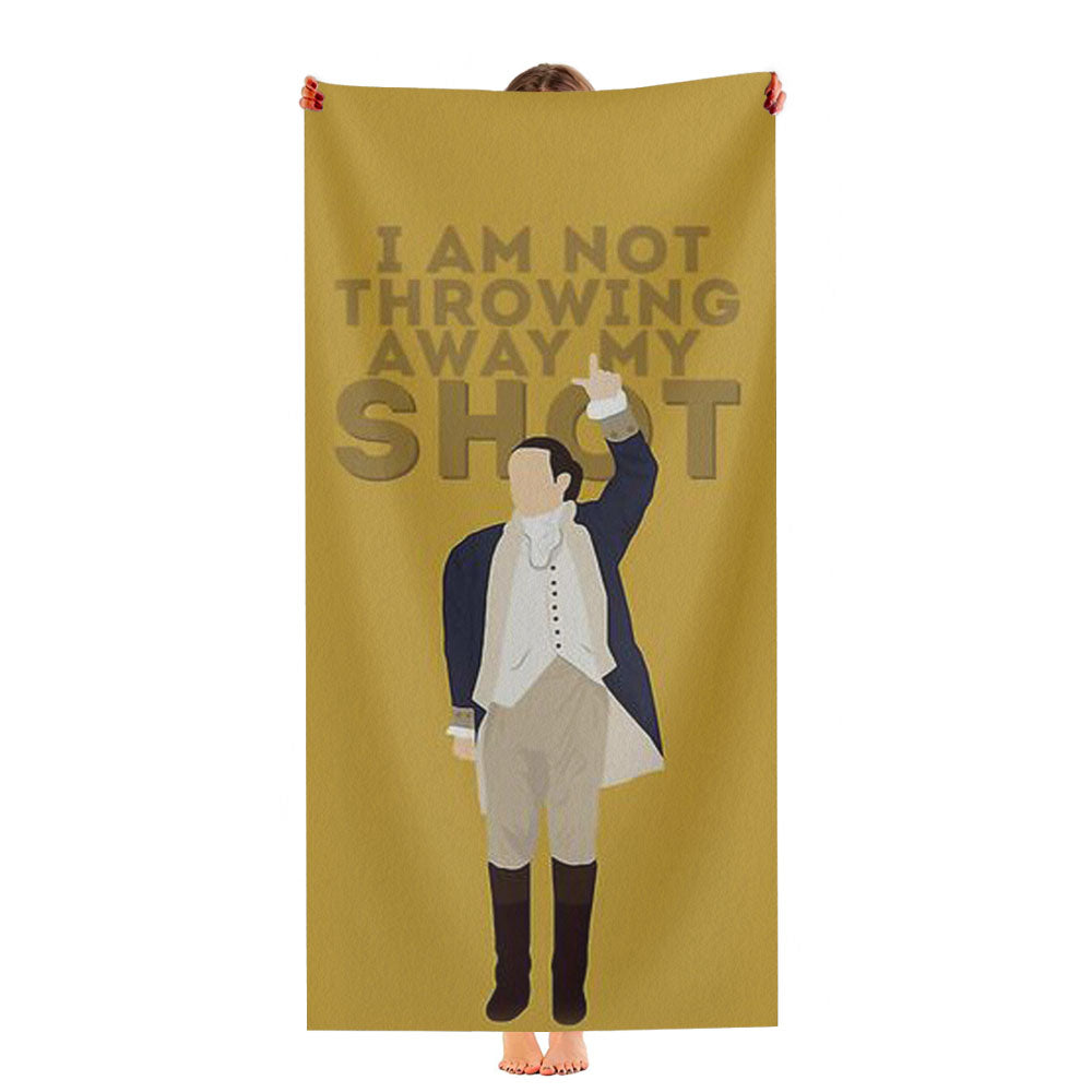 Hamilton I Am Not Throwing Away My Shot Ultra-Soft Luxury Bathroom Towels