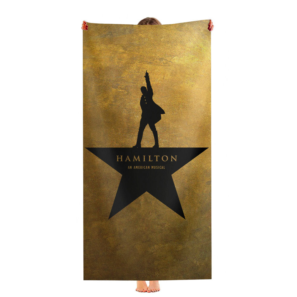 Hamilton The Musical Golden Ultra-Soft Luxury Bathroom Towels