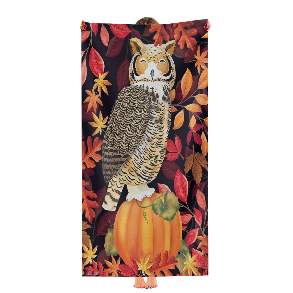 Harvest Owl Fall Ultra-Soft Luxury Bathroom Towels