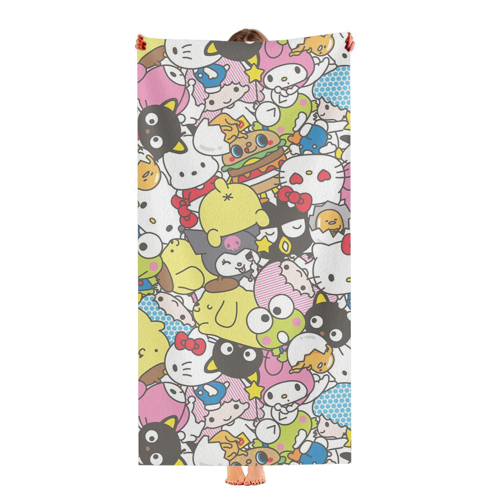 Hello Kitty Funy Pattern Ultra-Soft Luxury Bathroom Towels