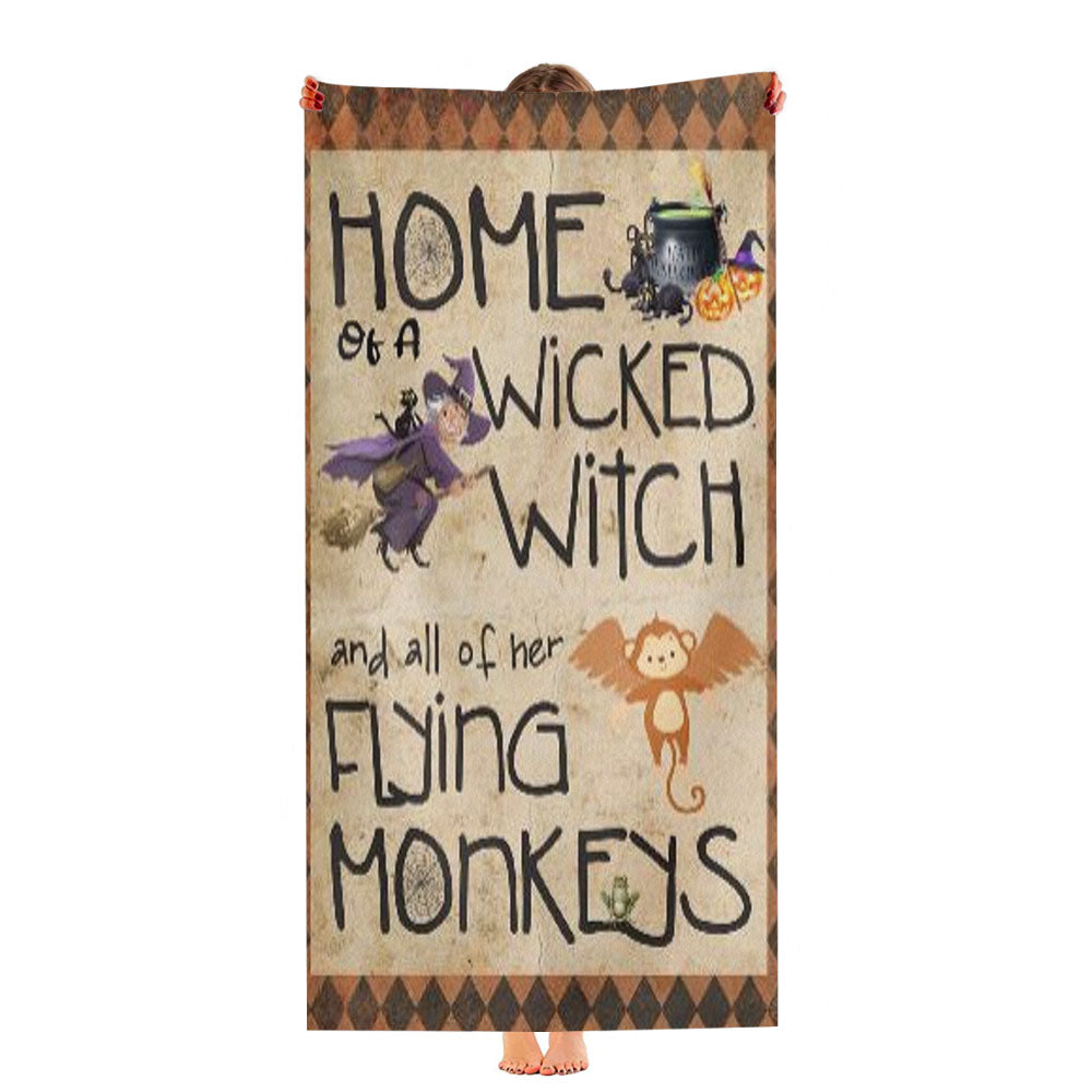 Home Of A Wicked Witch And All Of Her Flying Monkeys Ultra-Soft Luxury Bathroom Towels