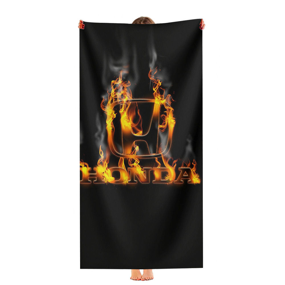 Honda Logo Background Ultra-Soft Luxury Bathroom Towels