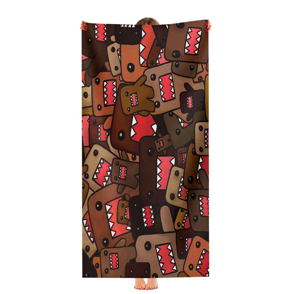 I Love Domo Kun College Ultra-Soft Luxury Bathroom Towels