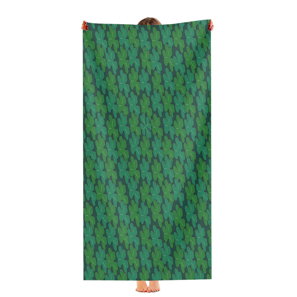 Isometric St Patricks Day Pattern 03 Ultra-Soft Luxury Bathroom Towels