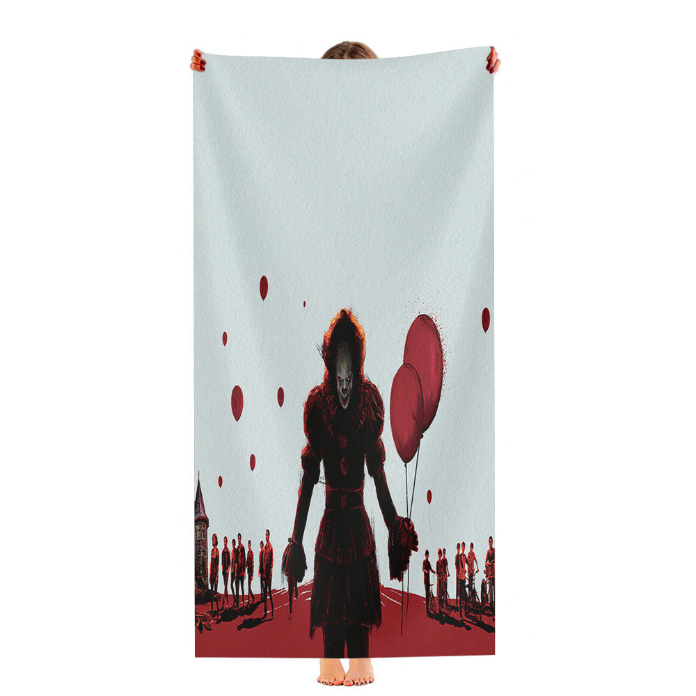 It Chapter 2 Pennywise The Clown Red Balloon Movie Ultra-Soft Luxury Bathroom Towels