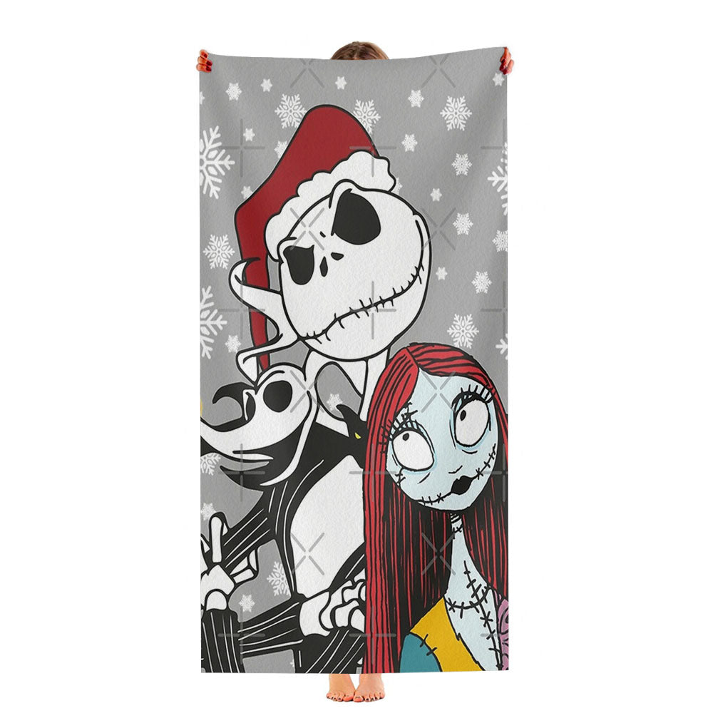 Jack Skellington, Zero And Sally - The Nightmare Before Christmas Ultra-Soft Luxury Bathroom Towels