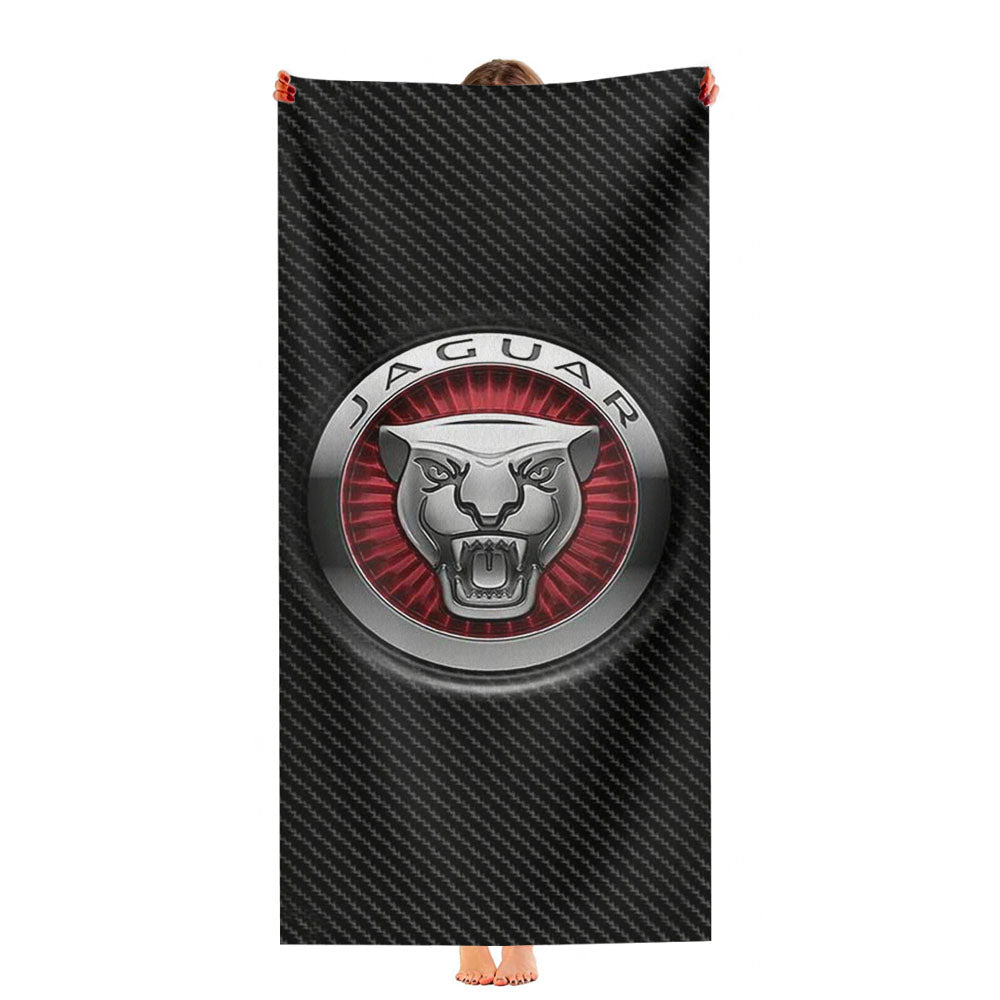 Jaguar Car Logo 2 Ultra-Soft Luxury Bathroom Towels