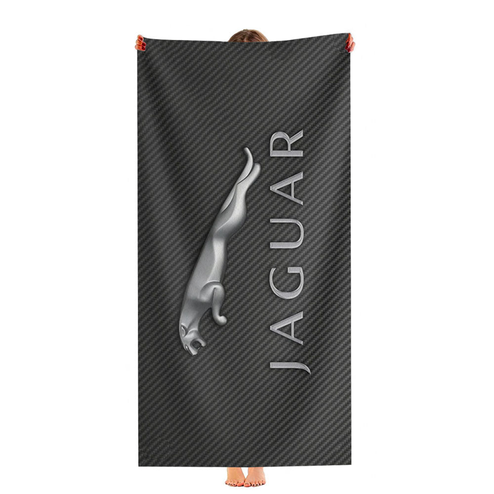 Jaguar Logo Carbon Ultra-Soft Luxury Bathroom Towels