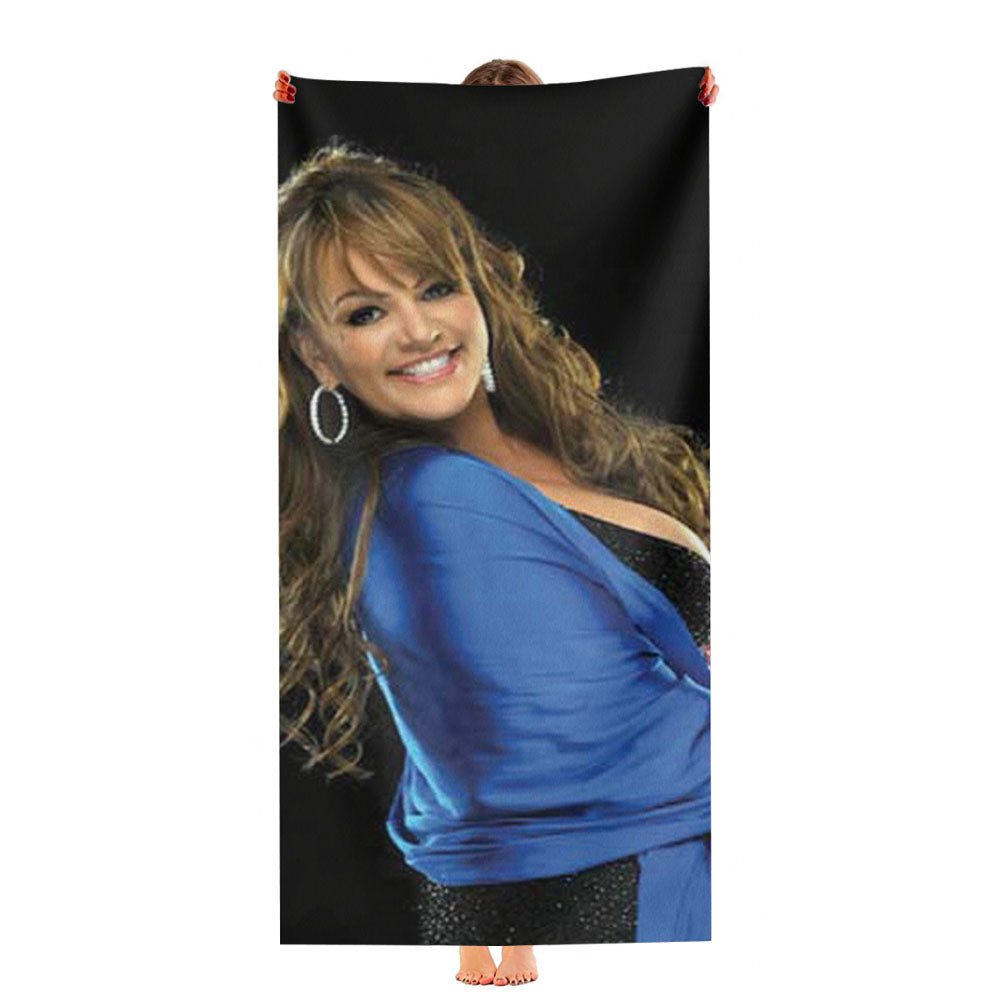 Jenni Rivera Blue Dress Ultra-Soft Luxury Bathroom Towels