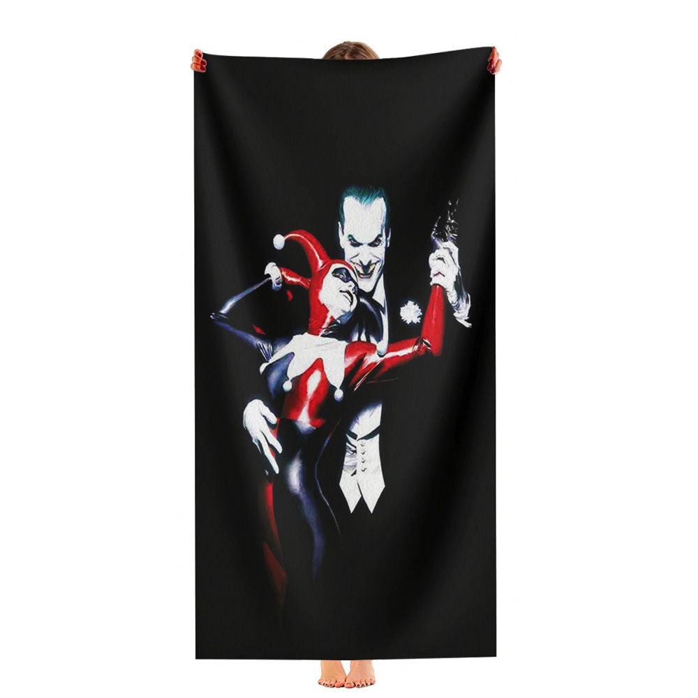 Joker And Harley Quinn Dark Ultra-Soft Luxury Bathroom Towels