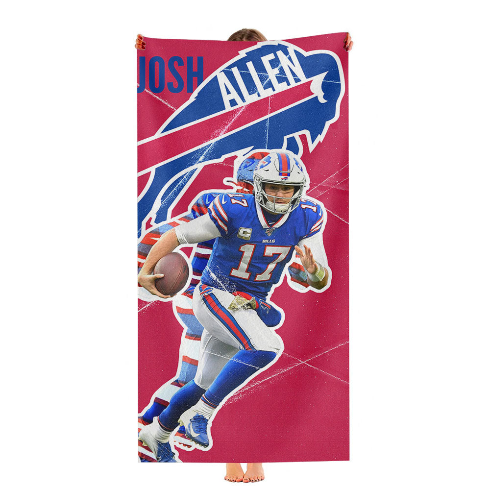 Josh Allen Buffalo Bills 2 Ultra-Soft Luxury Bathroom Towels