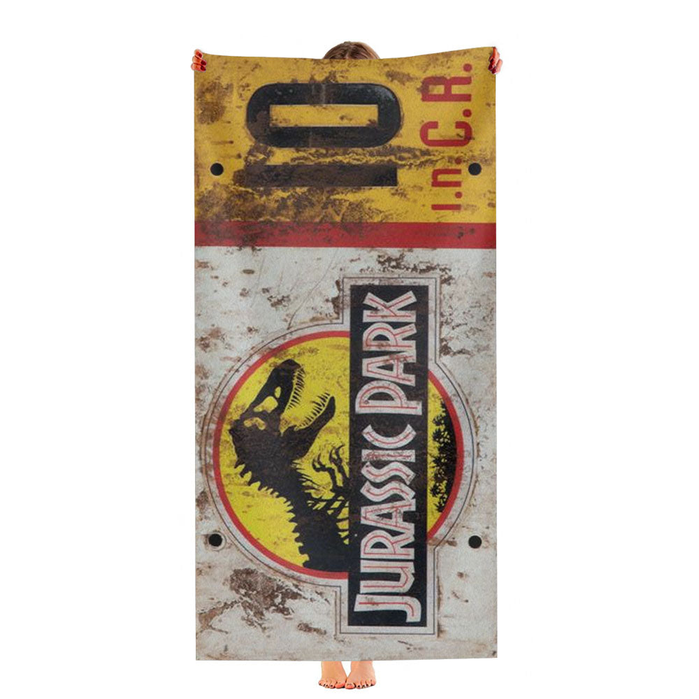 Jurassic Park Jeep License Plate 10 Ultra-Soft Luxury Bathroom Towels